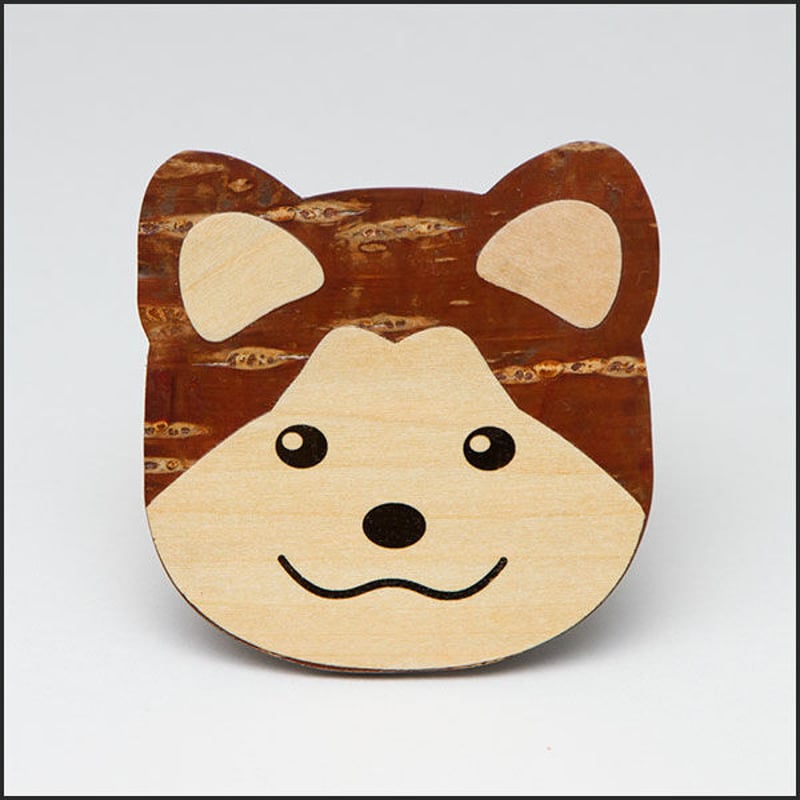桜皮細工 コースター秋田犬（樺細工） | 角館桜皮細工センター