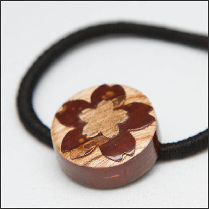 桜皮細工 ヘアゴムセット（樺細工）当店オリジナル商品 | 角館桜皮細工