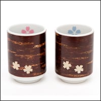 桜皮細工 ぐい呑み 桜柄セット（樺細工） | 角館桜皮細工センター