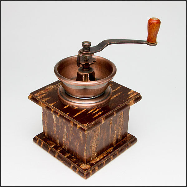 桜皮細工 コーヒーミル（樺細工）当店オリジナル商品 | 角館桜皮細工