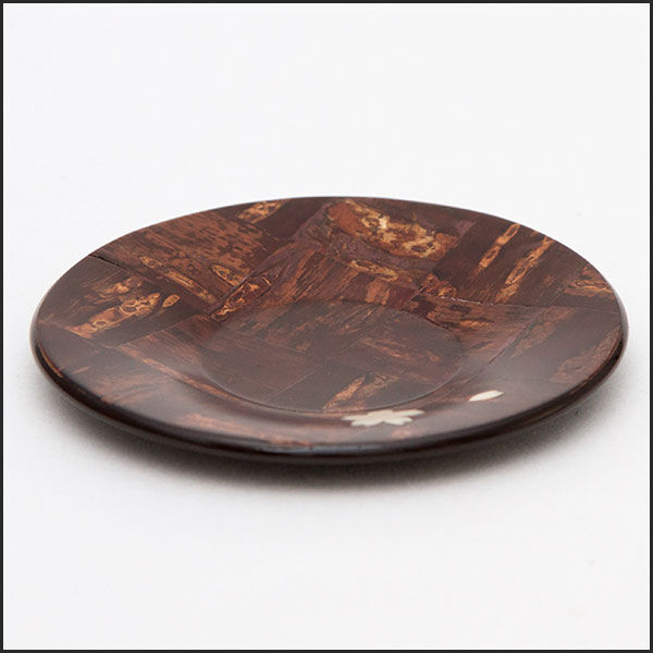 桜革細工　樺細工　市松模様　花台　飾り台　伝統工芸品 桜革細工 樺細工 市松模様 花台 飾り台 伝統工芸品