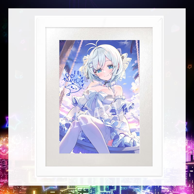 ④ Vtuber 電脳少女シロ　色紙 専用☆➀電脳少女シロ Vtuber シロちゃん電気 直筆サイン色紙