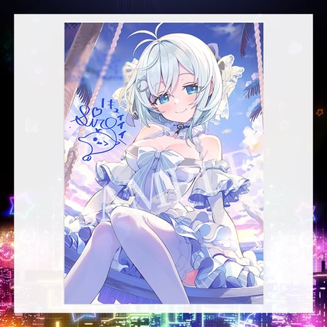 【先着46名様限定/電脳少女シロ生誕祭7グッズ】キャラファイングラフ　シリアルナンバー付き