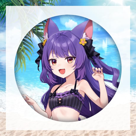 【どっとライブ水着グッズ 2024】ルルン・ルルリカ 缶バッジ
