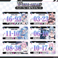 【レースクイーングッズ】ナンバープレート風アルミプレート