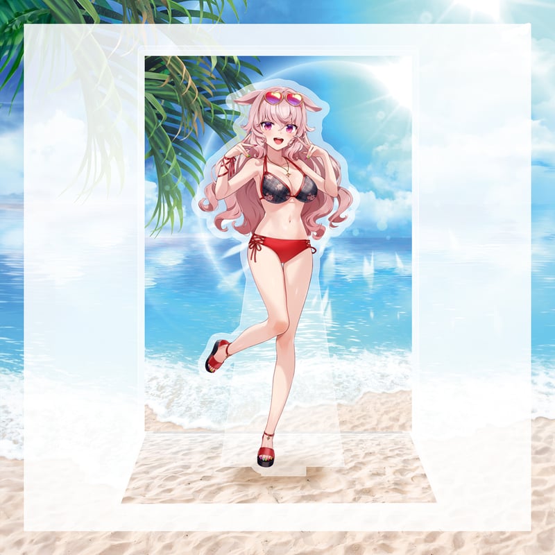 どっとライブ水着グッズ 2024】もこ田めめめ アクリルジオラマスタンド