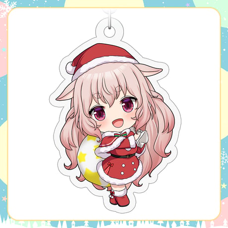 【.LIVEクリスマスイベントグッズ】もこ田めめめ クリスマスアクリルキーホルダー