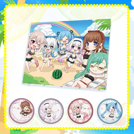 シロ&.LIVEグッズセット（キャンバスアート、缶バッチ4種）