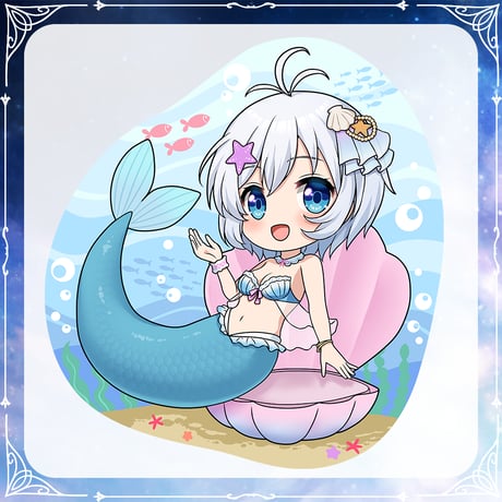 【電脳少女シロ生誕祭6グッズ】しゅわ恋マーメイド ダイカットクッション