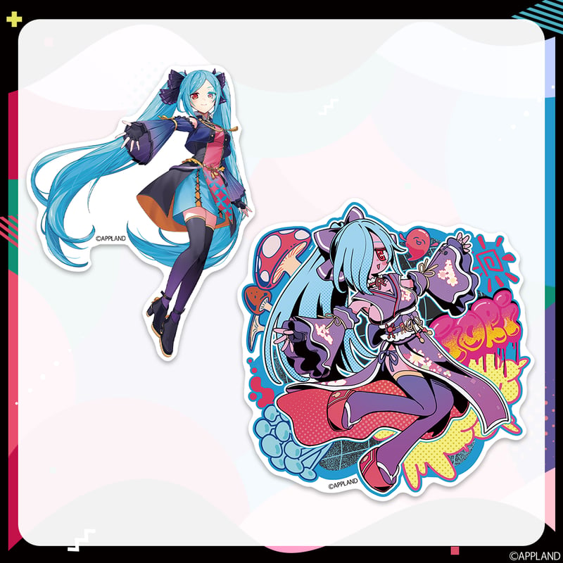 ②hwara様　3月　最新作　 Iris ステッカー　8枚＋装飾2枚＋おまけ付き どっとライブ1期生8周年記念グッズ】ステッカー2種セット | APPLAND