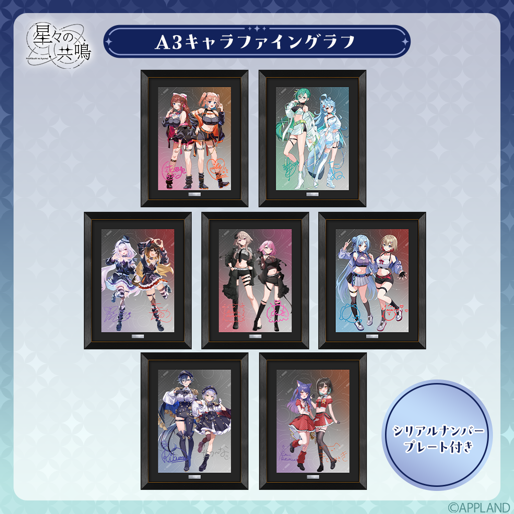 数量限定 星々の共鳴】シリアルナンバー付き A3キャラファイングラフ