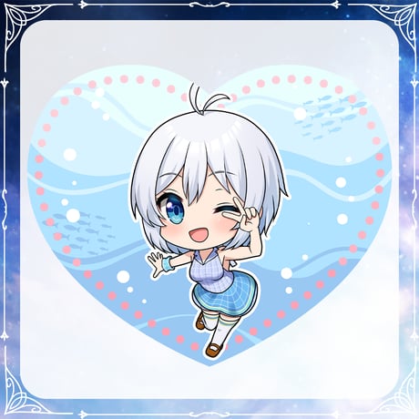 【電脳少女シロ生誕祭6グッズ】ハート型レザーコースター