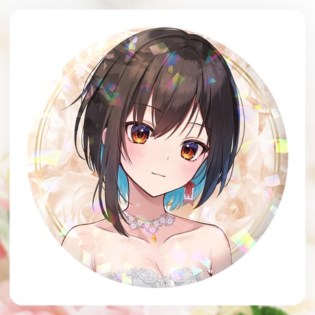 【ぶいぱいジューンブライド2024】鬼頭みさき ホログラム缶バッジ