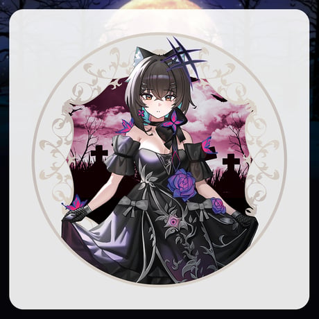 【APP LAND ハロウィングッズ2024】レザーコースター 鬼頭みさき