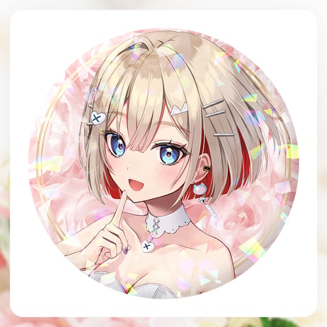 【ぶいぱいジューンブライド2024】紅蓮罰まる ホログラム缶バッジ