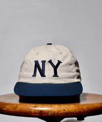 NYBYC36_WASHED CAP  (STONE / NAVY)