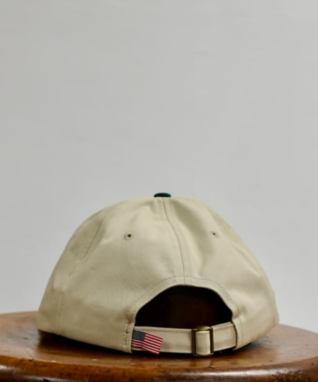 SOLID WASHED CAP  (STONE/NAVY)
