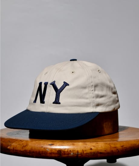NYBYC36_WASHED CAP  (STONE / NAVY)