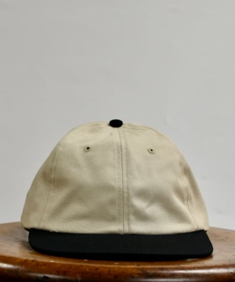 SOLID WASHED CAP  (STONE/BLACK)