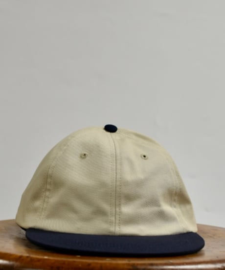 SOLID WASHED CAP  (STONE/NAVY)