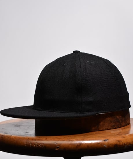 SOLID WOOL FLANNEL CAP(BLACK)40's
