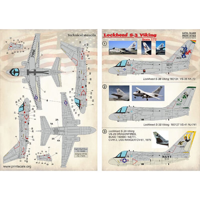Print Scale PSL72289 Lockheed S-3A/S-3B Viking
