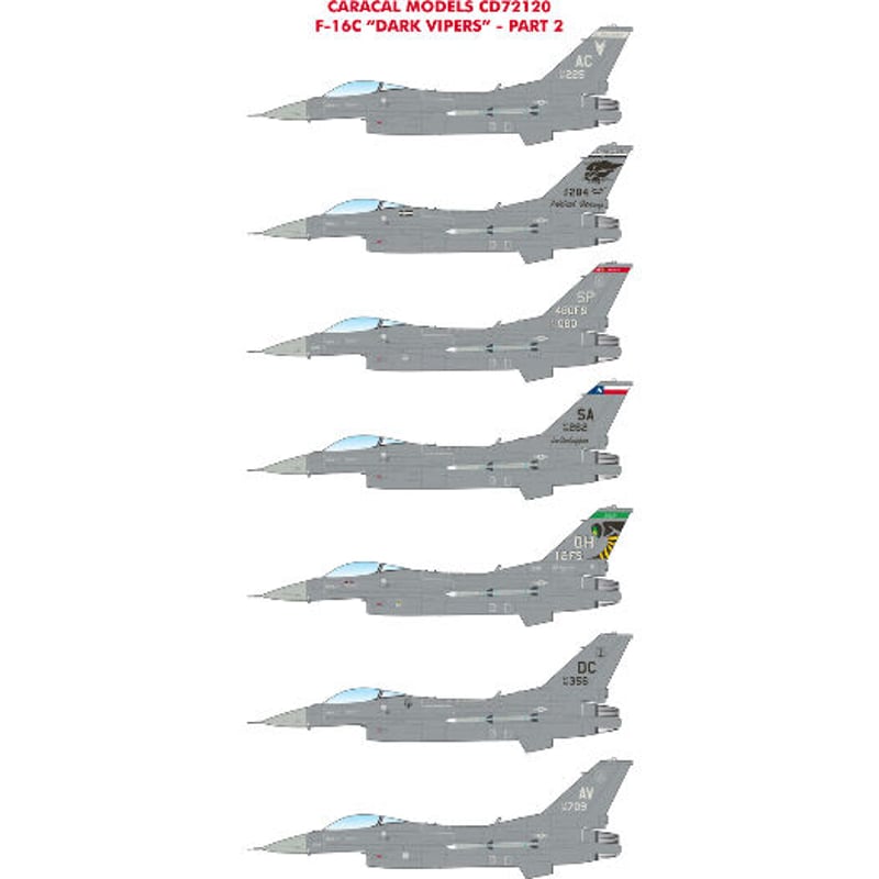 Caracal 1/72 decals CD72120 - F-16C Caracal 1/72 decals CD72120 - F-16C
