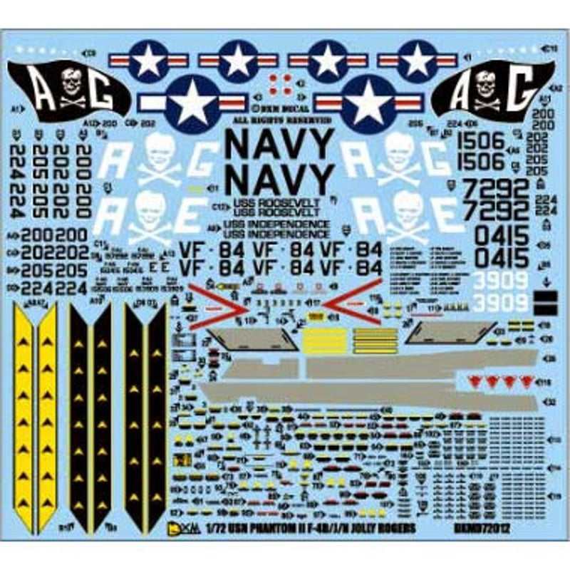 DXM Decals 41-7111 アメリカ海軍 F-4B/J/Nファントム Ⅱ VF-84...