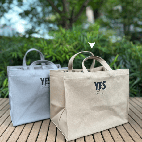 MARUGRA×DRESSSEN  MARKET BAG “YES＆JOY“ (BEIGE COLOR)