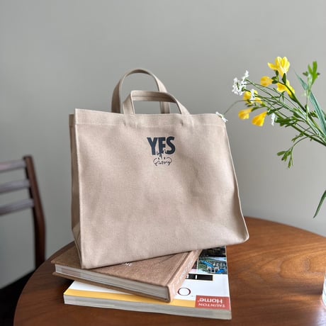MARUGRA×DRESSSEN  MARKET BAG “YES＆JOY“ (BEIGE COLOR)