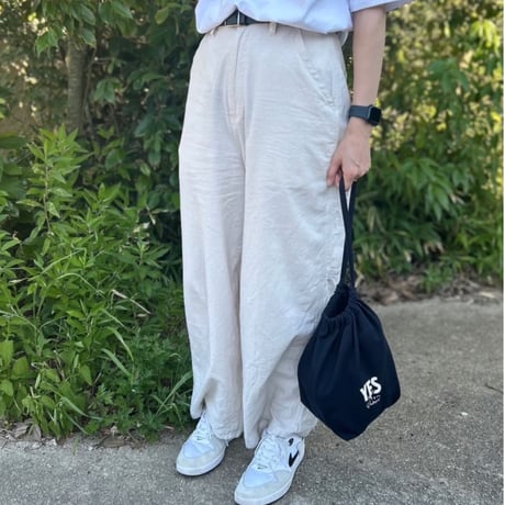 【MARUGRA×DRESSSEN】 SMALL DAY BAG “YES/ENJOY” (NAVY COLOR)