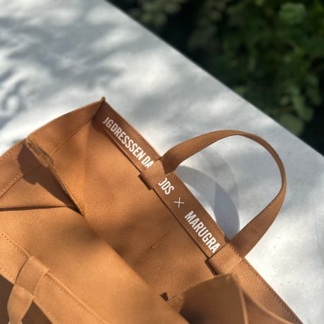 MARUGRA×DRESSSEN  MARKET BAG “YES＆JOY“ (CAMEL COLOR)