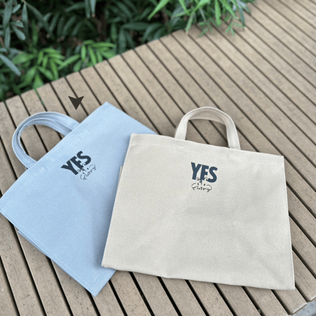 MARUGRA×DRESSSEN  MARKET BAG “YES＆JOY“ (GRAY COLOR)