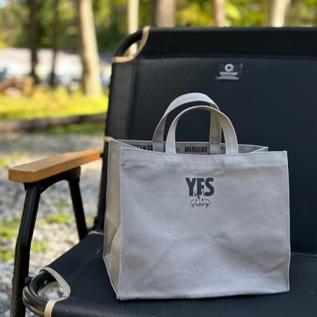 MARUGRA×DRESSSEN  MARKET BAG “YES＆JOY“ (GRAY COLOR)