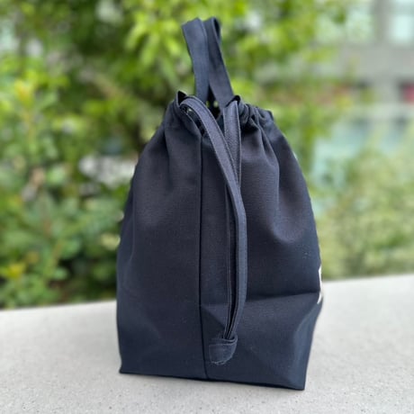 【MARUGRA×DRESSSEN】 SMALL DAY BAG “YES/ENJOY” (NAVY COLOR)