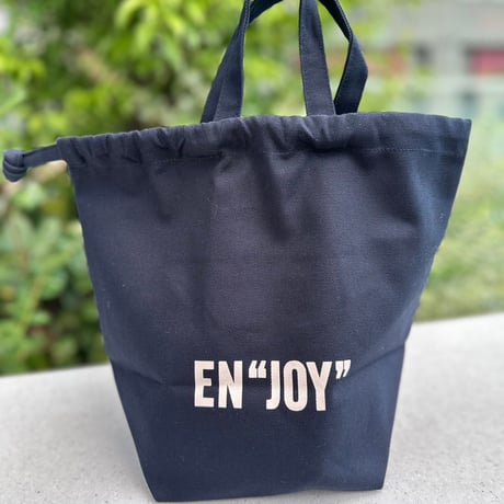 【MARUGRA×DRESSSEN】 SMALL DAY BAG “YES/ENJOY” (NAVY COLOR)