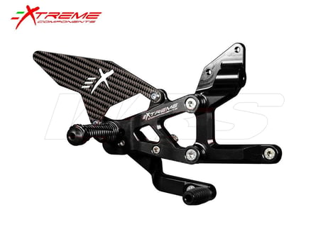 EXTREME COMPONENTS GP EVO REARSETS CARBON BLACK DUCATI PANIGALE V4/S/R 2018-2024