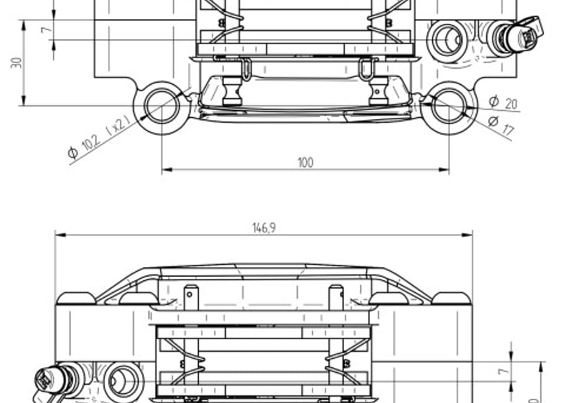 ACCOSSATO CNC ラジアル ブレーキ キャリパー 100MM 左右セット パッド