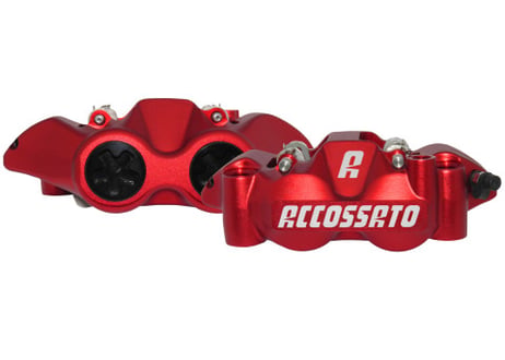ラジアル ブレーキ キャリパー ACCOSSATO 108MM アルミニウム ピストン 　左右セット　ブレーキパッド付属
