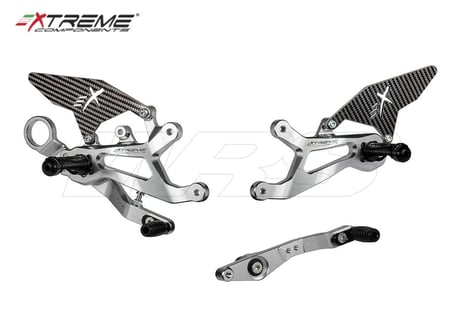 EXTREME COMPONENTS CARBON SILVER GP EVO バックステップ BMW S 1000 RR 2015-2018