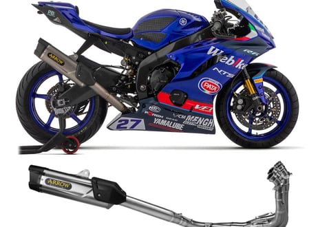 Arrow YAMAHA YZF-R6 2017-2024 フルシステムエキゾースト Competition フルチタン Indy Race Evo カーボン エンド キャップ