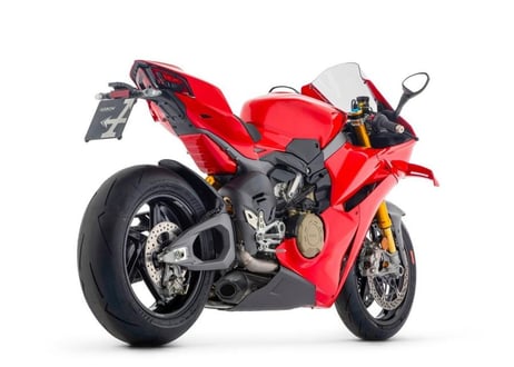 ディーラー在庫有り　ARROW スリップオン　フルチタン サイレンサーキット カーボンエンドキャップ Ducati Panigale V4 2024-2025