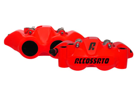 ラジアル ブレーキ キャリパー ACCOSSATO 108MM アルミニウム ピストン 　左右セット　ブレーキパッド付属