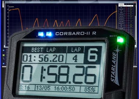 ディーラー在庫有　Starlane　GPSラップタイマー　Corsaro 2 R Gps Chronometer タッチスクリーン　Wireless Bluetooths