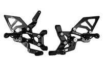 EXTREME COMPONENTS GP EVO BLACK ALUMINUM REARSETS DUCATI PANIGALE V2 2013-2024
