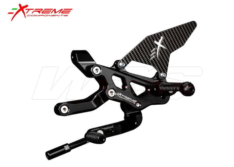 EXTREME COMPONENTS GP EVO REARSETS CARBON BLACK DUCATI PANIGALE V4/S/R 2018-2024