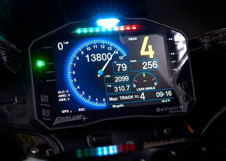 GPSラップタイマーディスプレイ　STARLANE　DAVINCI II S X ハーネスセット HONDA/YAMAHA/SUZUKI/KAWASAKI　日本語マニュアル付き