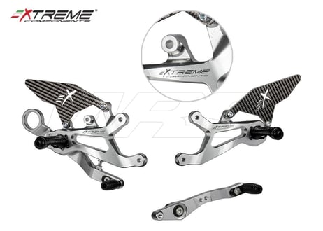 EXTREME COMPONENTS CARBON SILVER GP EVO バックステップ BMW S 1000 RR 2015-2018