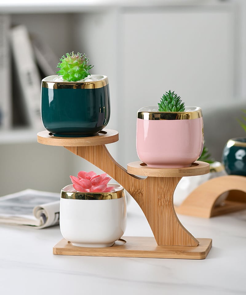 ブランデーボトル用の木製スタンド 木製プランタースタンド | Le Attridee SELECT