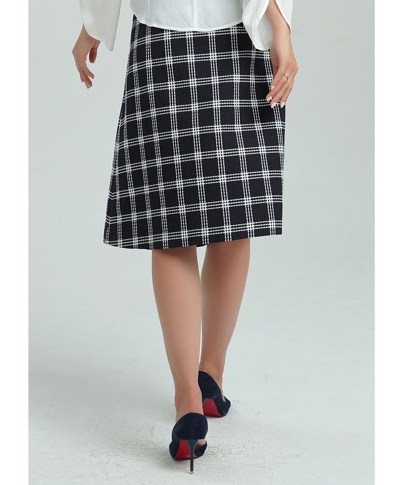 コットンワッフルチェック・スカート | Le Attridee SELECT